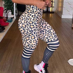 Leopard Printed Sexy Leggings Women Fitness Leggins Gym Yoga Pants High Waist Sports Female Clothing