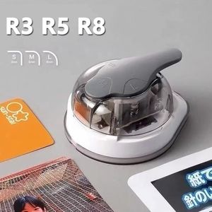 Outros acessórios de mesa 3 em 1 Mini aparador de canto Canto Rounder Punch R3R5R8mm Cortador redondo para cartão Po Papel Bolsas de laminação 230926