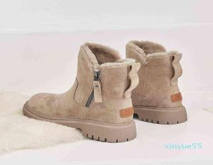 Bota inverno mulheres botas de neve mais veludo quente feminino grosso pelúcia antiderrapante macio tubo curto algodão zíper sapatos9012365
