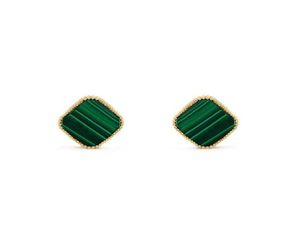Clover Earrings Vintage Alhambras 4 Leaf Stud Earrings 18 Style Butterfly Motherofpearl Diamond Agate Turquoise Not Fade Earring2815356