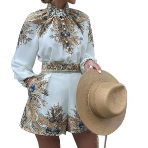 Fashion Women Sexy Dresses Bandage Slim Print Short Mini Blouse Clubwear Ladies Party Fit Button Shirt and Shorts Casual Office Club Blouse Clothing
