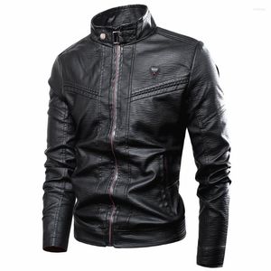 Men's Fur Spring Vintage Men Punk Casual Style Fleece Leather Jackets Coat Outwear Fashion Motor & Biker Faux Jacket