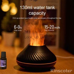 Humidifiers Kinscoter Volcanic Aroma Diffuser Can Add Essential Oil USB Portable 130ml Mini Air Humidifier Use 6-9 Hours YQ230926