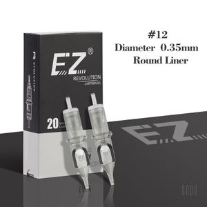 Dövme İğneleri EZ Devrim Kartuşu Dövme İğneleri #12 0.35mm Yuvarlak Liner RC1201RL RC1203RL RC1205RL RC1207RL RC1209RL 111418RL 20 PCSLOT 230925