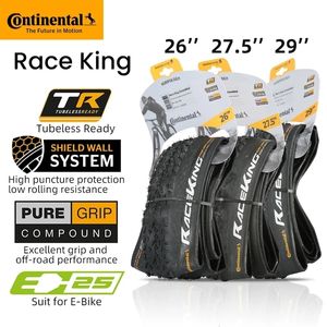 Cykelgrupper Continental MTB Tire Race King 26 275 29 20 22 RIM 27 180TPI Cykelfoldning Anti Puncture Tubeless Ready 230925