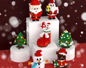 Mini Blöcke Weihnachten Santa Claus Modell Micro Bricks Baustein Spielzeug Für Kinder Schneemann kinder Spielzeug Weihnachten Geschenk