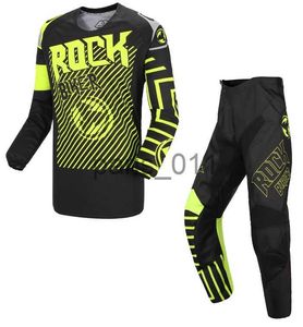 Andra kläder Rock Biker Men's Motor Racing Motocross Gear Combos Dirt Bike Motorcykel MX DH Pants Off-Road Mountain Suits Set X0926