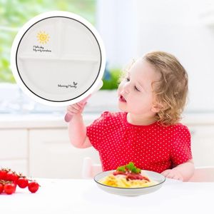 Dinnerware Sets Divided Plates For Kids Ceramic Portion Control Plate Dessert Trays Healthy Eating 3 Sectional Serving Platters