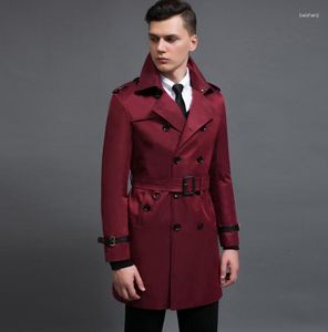 Męskie okopy płaszcze wiosna jesień 2023 Designer Casual Mens Long Płaszcz Mężczyzna Ubrania Slim Overcoat Man Man European Modna