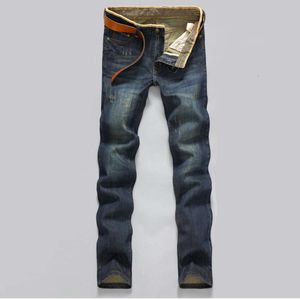 2023 calças de brim casuais dos homens de negócios calças jeans retas estiramento calças jeans fino ajuste clássico cowboys jovem jeans
