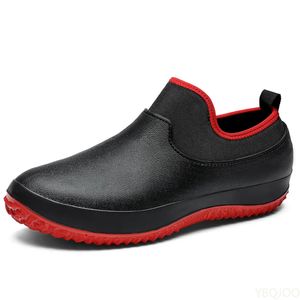 Botas de lluvia Botas de lluvia para hombre, botas cortas de goma impermeables, cómodas, antideslizantes, zapatos de trabajo para Chef, botas de pesca para hombre para clima lluvioso 230927