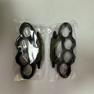 Nowy ARIVAL Black Alloy Knuckles Duster Buckle Mężczyzna i kobieca samoobrona cztery uderzenia palców259i