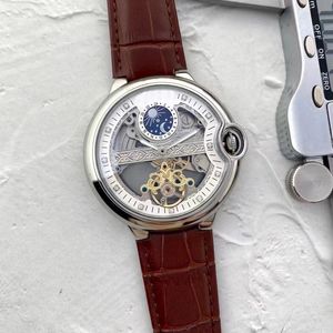 MEN WRISTWATCH Automatic Machinery Watch Fashion Square Blue Dial Steel Stains Strap Strap Watches Sport Clock Montre de Luxe Car09
