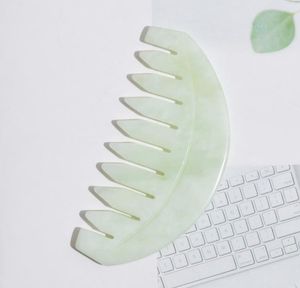 Jade Massage Comb Head Massager Original Natural Stone Xiuyan Jade Gua Sha Board Massage Body Sloothing Beauty Health Care Treatment ZZ