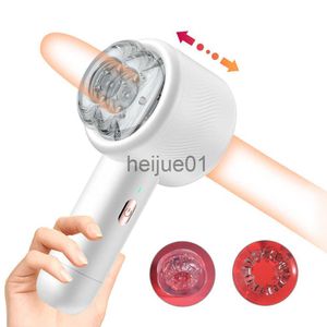 Masturbators Automatic Male Masturbator 9 Modes Hand Held Telescopic Soft Silicone Vagina Pocket Adult Masturbation Cup Sex Toys For Men x0926