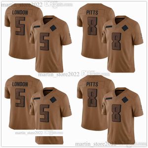 2023 Salute To Service Limited Jersey 5 Drake London 8 Kyle Pitts 7 Bijan Robinson 97 Grady Jarrett 9 Desmond Ridder 24 A.J. Terrell Jr 84 Patterson 6 Younghoe Koo