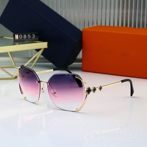 Sunglasses Women Outdoor Travel Unisex Rimless Oval Sun Glasses Ladies Men Driving Daily Wearing Luxury Brand UV400 Hot Sale