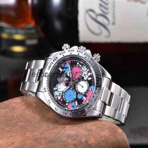 Luksusowy projektant wielofunkcyjny Zegarek zegarek na rękę Chronograph Daytonass zegarki stalowe pasek trzy oko sześć igły spacery dla męskich sporty sporty ruchy