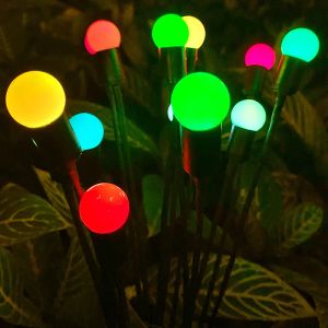 Luce solare ondeggiante per esterni Luci da giardino Firefly Sway by Wind 6/8/10 Luci calde e RGB Starburst per la decorazione del percorso del patio del cortile 12 LL