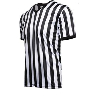 Outdoor TShirts Mens Basketball Soccer Football VNeck Referee Shirt Wrestling Boxing Professional Umpire Striped Run Short Sleeve Tshirt 230926