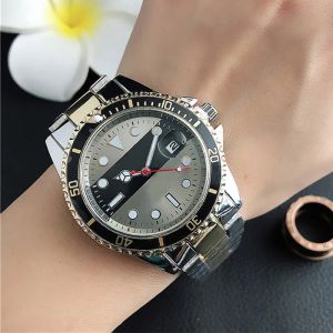 Orologi al quarzo con data di cinturino in acciaio in metallo stile uomo di marca Rolx moda orologio da donna orologi di design di lusso di vendita calda di trasporto libero