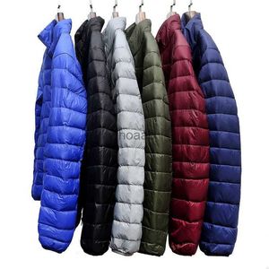 Herren-Daunenparkas, Herren-Wintermantel, modischer Stehkragen, 90 % weiße Entendaunenjacken, ultraleichter Daunenmantel, tragbarer schlanker Daunenparka in Übergröße 4XL 5XL YQ230927