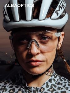 屋外のアイウェアアルバオプティック偏光サイクリングサングラスポークロミックメンズ女性ブランドスポーツUV400アウトドアゴーグルTR90自転車メガネ230927