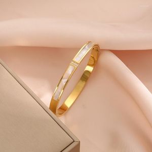 Bangle European Export Jewelry 18 Plated Rose Armband Gold White Beimu Women's High End Fashion Light Party Gift