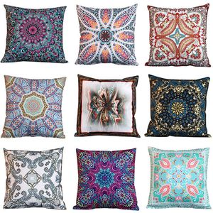 Double sided printing Cushion Pillow Ethnic Style Floral Geometric Decorative Hug Pillow For Wedding Party Home Hotel With Pillows