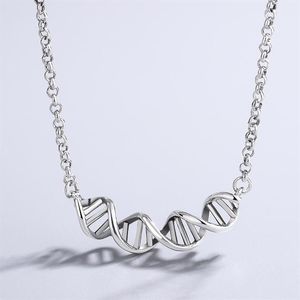 チェーンVentfille 925 Sterling Silver Dna Ed Spiral Necklace for Women Personality Trendy Party Gifts Jewelry 2021 Drop290N