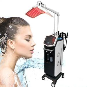 13 in 1 multifunzione h2o2 idra dermoabrasione analizzatore della pelle 3D aqua peel ossigeno getto macchina per microdermoabrasione facciale con maschera per terapia della luce a LED