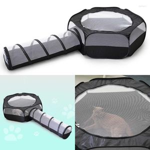 Cat Carriers Tunnel Toy Playpen Sleeping Bed Collapsible Hideaway Tube Small Pet Drop