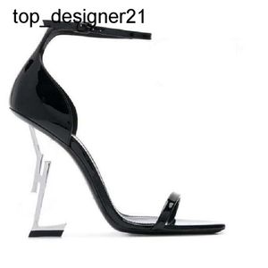 Novo 23ss sapatos femininos de salto alto designers femininos sapatos de couro real sandálias femininas casamento preto vermelho 10cm salto alto
