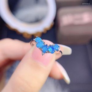 Ohrhänger aus ovalem, schwarzem Opal, glänzende Farbe, Verlobungsringe für Frauen, glatt, modischer Ring, Charm, Bankett, Schmuck, Öffnung verstellbar