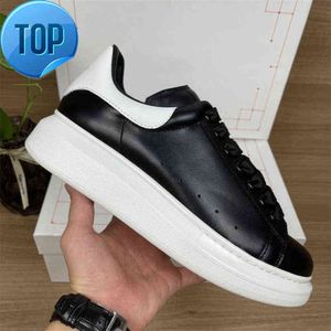 Top Quality Mens Casual Shoes Womens Lace Up Genuine Leather Flat Black White Red Pink Sneakers With Box X2