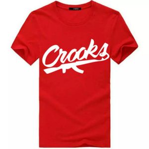 Fashion Crooks and Castles T-Shirts Men Short Sleeve Cotton Man T-Shirt Letter Male T Shirt Tops Tee Shirts255I