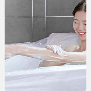 Badtillbehör Set Disponibla El Bathtub täcker vattentät isolering av bakterier Membran tjock och solid säkerhetsbadpåse