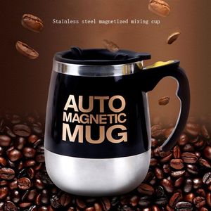 Auto sterring caneca de café de aço inoxidável magnética capa de leite canecas de mistura elétrica preguiçoso inteligente shaker xícara de café e mugs263h