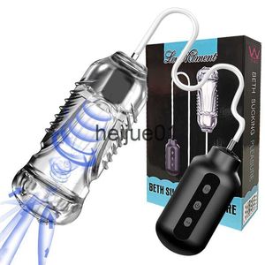 Masturbators Electric Male Masturbator Cup for Men Sucking Vibrator Penis Stimulation Realistic Vagina Pussy Blowjob Oral Adult Sex Toys Tool x0926