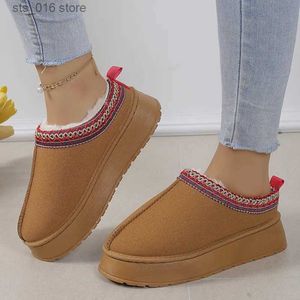 Boots Chunky Platform Warm Fur Snow Boots Women 2023 Thick Plush Winter Boots Woman Comfort Non-Slip Padded Ankle Boots Cotton Shoes T230927
