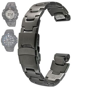 CASIO PRG-300 PRW-6000 PRW-6100 PRW-3000 PRW-3100 시계 밴드 T190620325P 용 스테인레스 스틸 스트랩