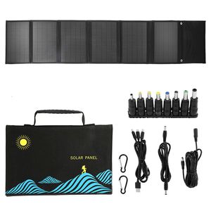 Chargers 100W Solar Panel Folding Bag USB DC Output Charger Portable Foldable Charging Device Outdoor Power Supply 230927