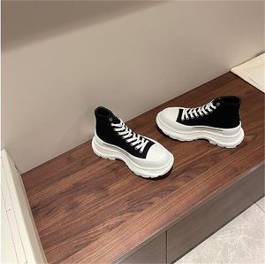 Designer plataforma formadores inferior sapatos de lona aumentados para modelos de casal rendas casuais primavera e outono novos tênis de corrida sapatos casuais baixos tênis altos