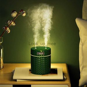 Humidifiers 600ML Dual Nozzle Air Humidifier Portable USB Aroma Essential Oil Diffuser Warm Light For Home Mist Maker Humidificador YQ230927