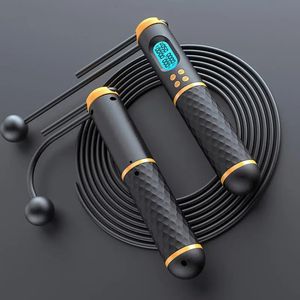 Jump Ropes 2 I 1 Multifun Speed ​​Hopping Rope med Digital Counter Professional Ball Bearings och icke-halkhandtag Hoppar och kaloriantal 230927