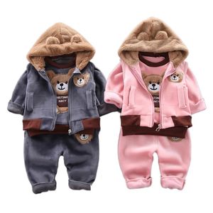 Clothing Sets Newborn Baby Boys Clothes 2023 Autumn Girls Hoodie+Pant Outfit Kids Costume Suit Infant For Warm 230927