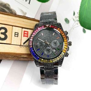 Watch Designer Men Wristwatch Daytonass Chronograph Multifunction Luxury Small Watches Rainbow Steel Band Women's Fashion Trend S1SH