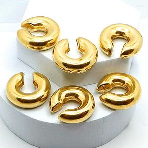 Orecchini a cerchio Modio Fliona rotonda rotonda per donne uomini punk oro oro a largo spesso geometrico in metallo c a forma di orecchini regalo