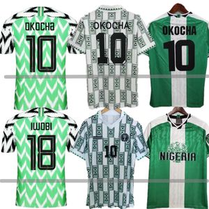 1994 Nigeria Retro Fußballtrikots 2018 Okocha Kanu Finidi Nwogu Futbol Kit 1996 Home Away Vintage Football JERSEY YEKINI Classic Shirt 1998