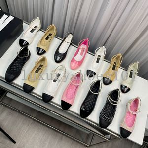 Balet Flats Buty mody oryginalne skórzane otwarte sukienki cielęcy buty formalne masywne obcasy sandały sandały balet balet projektant butów designerka designerka kobieta